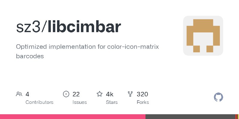 GitHub - sz3/libcimbar: Optimized implementation for color-icon-matrix barcodes